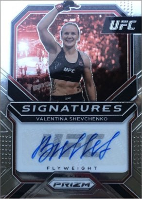 Valentina Shevchenko 2021 Panini Prizm UFC Signatures #19 Black