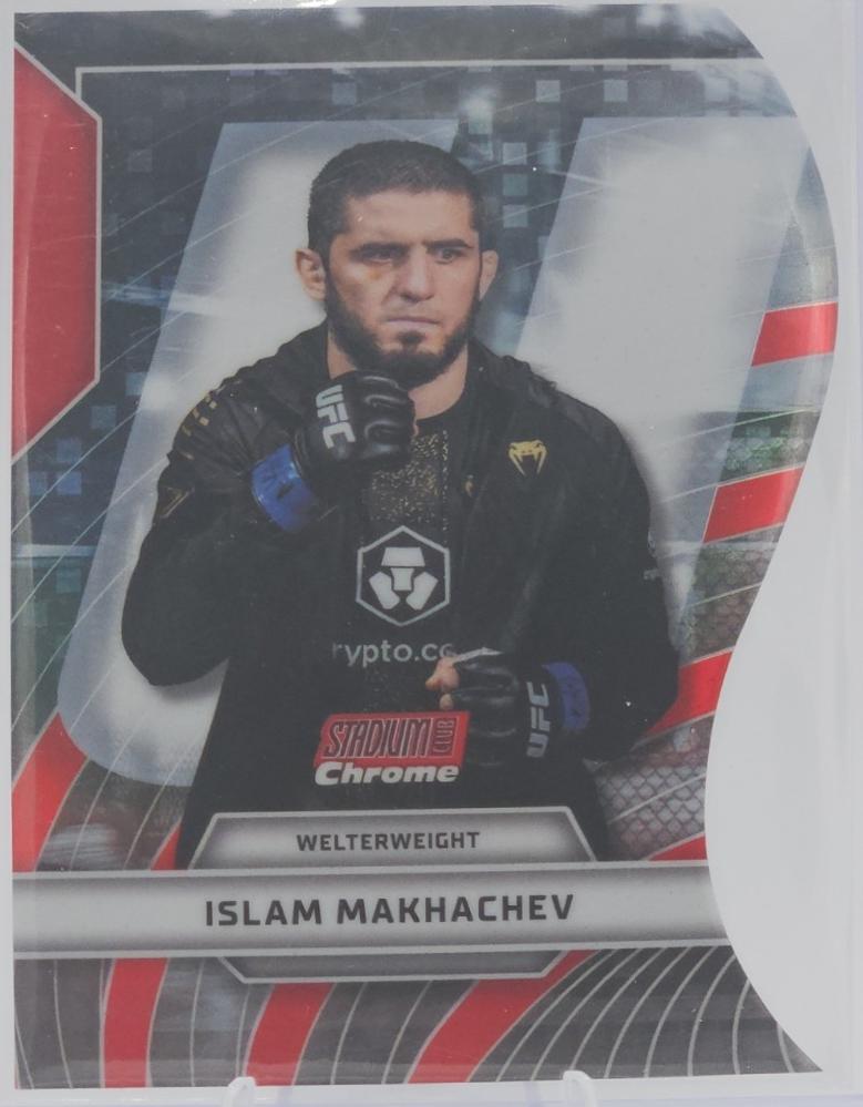 Islam Makhachev 2026 Topps Stadium Club UFC Triumvirates #TV-1 Red Refractor