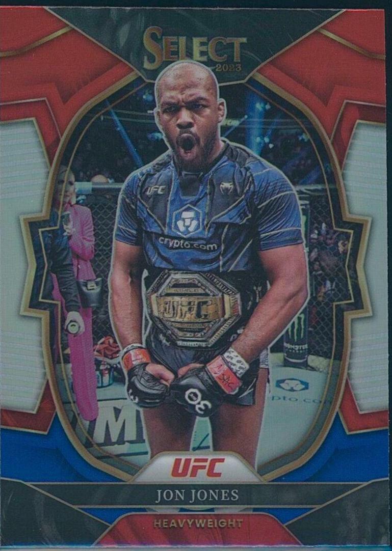 Jon Jones 2023 Panini Select UFC Concourse #96 Red Blue Prizm