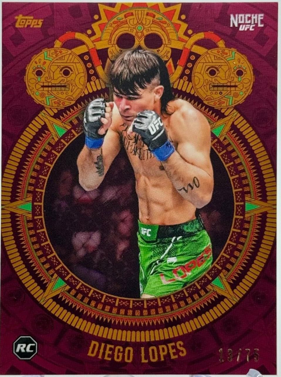 Diego Lopes 2024 Topps Noche UFC Base #6 Pink