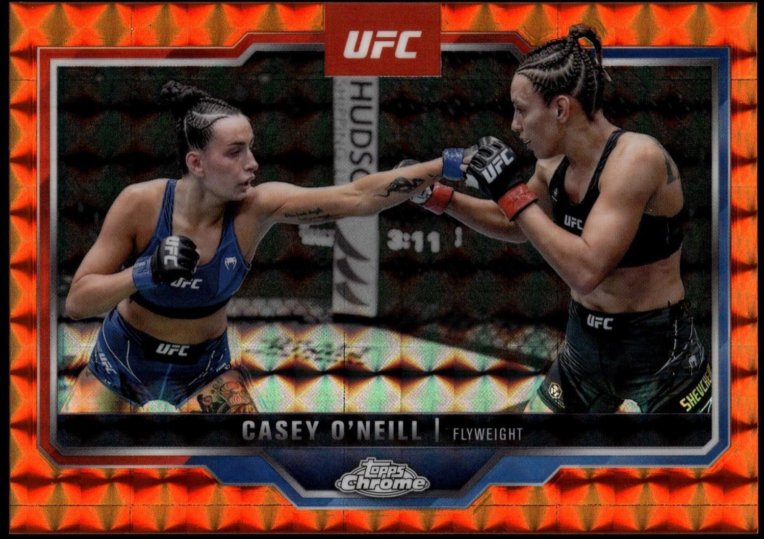 Casey O'Neill 2025 Topps Chrome UFC Base #133 Orange Geometric Refractor