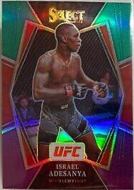 Israel Adesanya 2022 Panini Select UFC Premier Level #121 Green and Purple