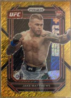 Jake Matthews 2023 Panini Prizm UFC Base #109 Gold Shimmer