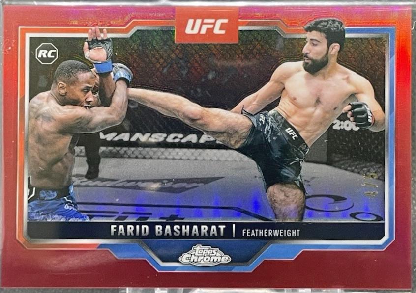 Farid Basharat 2025 Topps Chrome Sapphire UFC Base Sapphire #132 Red Sapphire