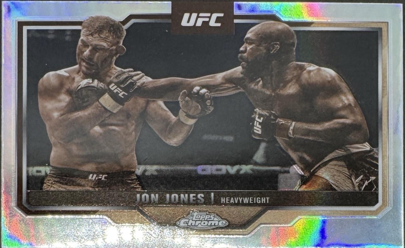 Jon Jones 2025 Topps Chrome UFC Base #83 Sepia Refractor