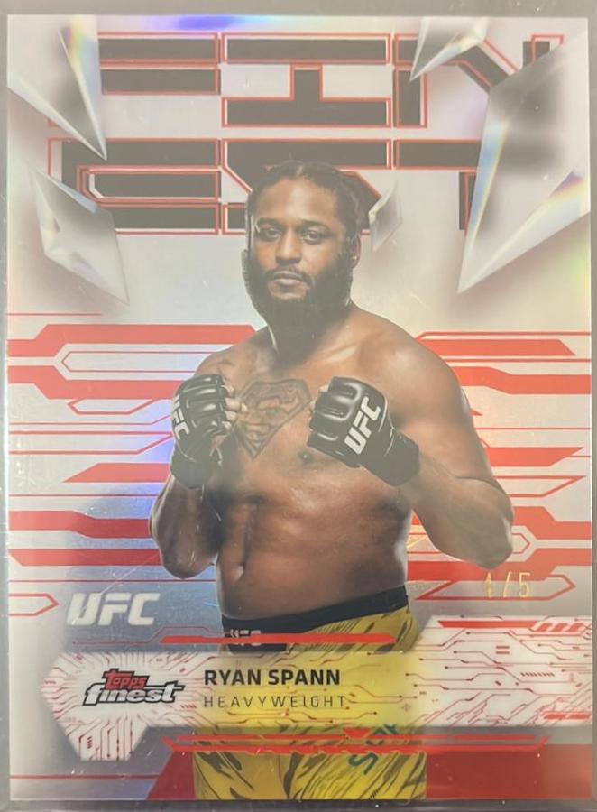 Ryan Spann 2025 Topps Finest UFC Base Uncommon #129 Red Refractor
