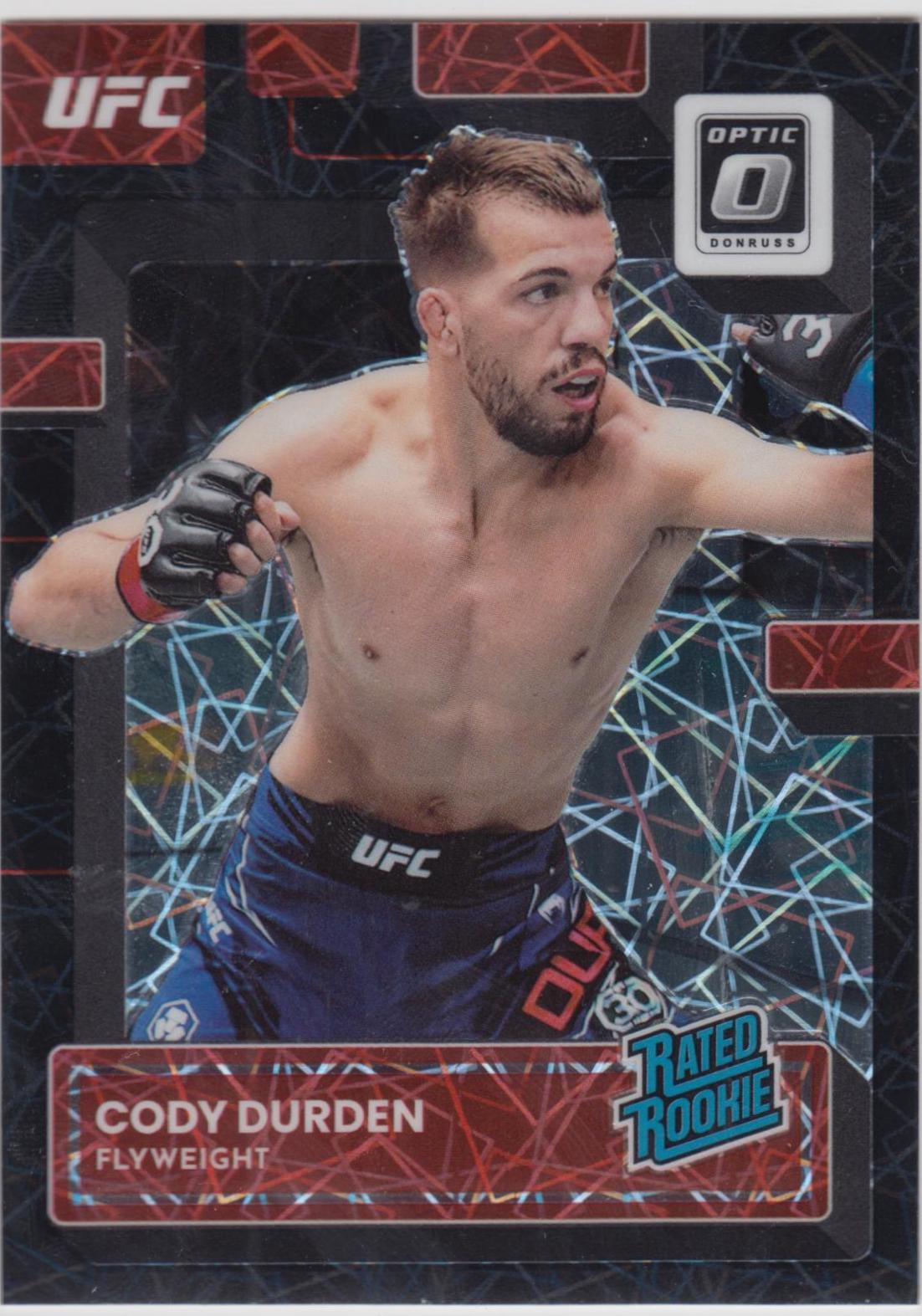 Cody Durden 2023 Panini Donruss Optic UFC Base #142 Black Velocity