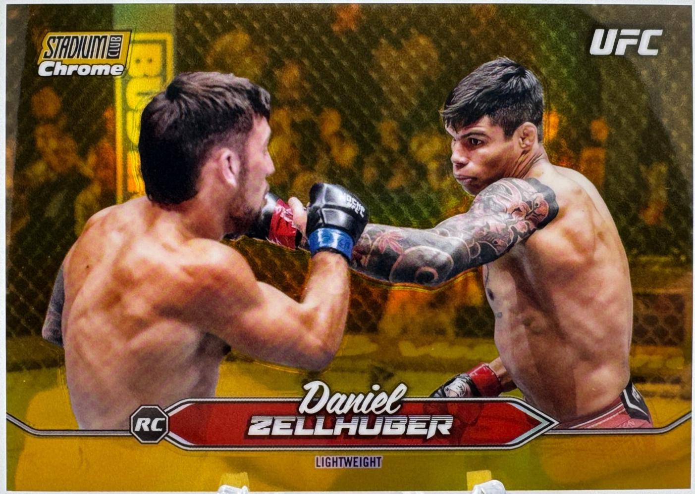 Daniel Zellhuber 2025 Topps Stadium Club UFC Base Chrome #C-30 Gold Minted Refractor