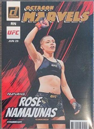 Rose Namajunas 2023 Panini Donruss UFC Octagon Marvels #10 Press Proof Silver