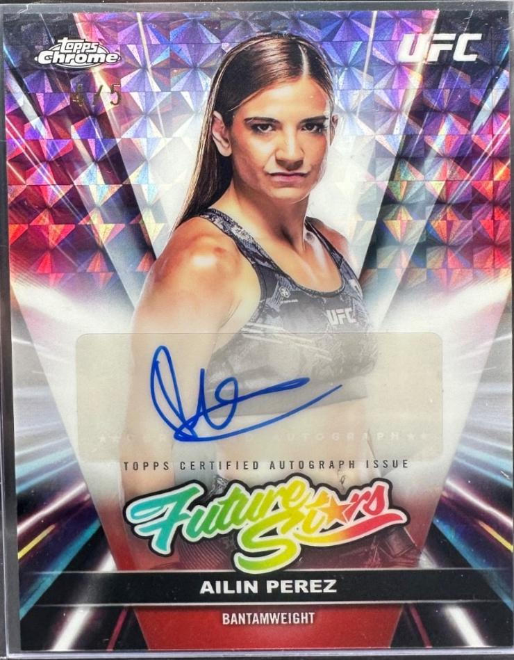 Ailin Perez 2026 Topps Chrome UFC Future Stars Autographs #FSA-AP Red Refractor