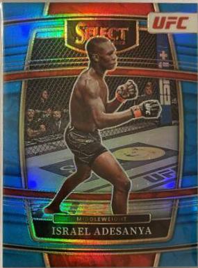 Israel Adesanya 2022 Panini Select UFC Concourse #25 Light Blue