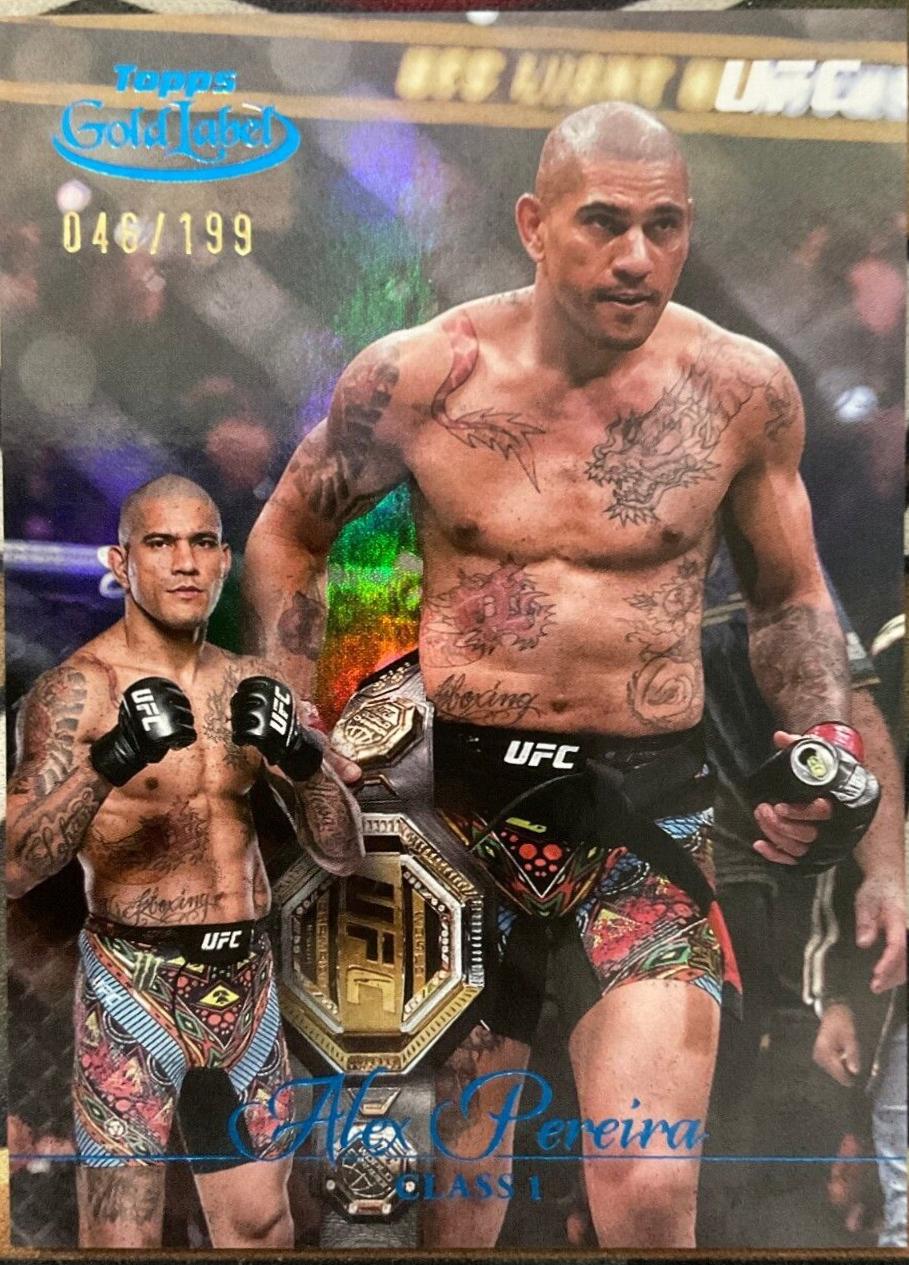 Alex Pereira 2024 Topps Gold Label UFC Base Class I #81 Blue