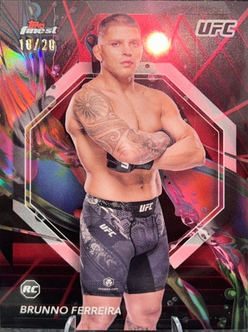 Brunno Ferreira 2024 Topps Finest UFC Base Common #16 Red Black Vapor Refractor