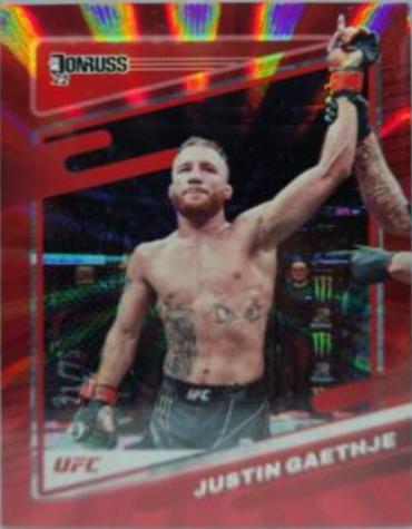 Justin Gaethje 2022 Panini Donruss UFC Base #62 Red