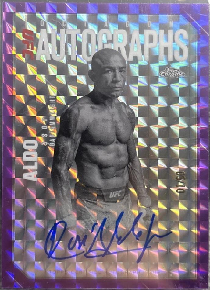 José Aldo 2025 Topps Chrome UFC Octagon Legends Autographs #OLA-JA Geometric Purple Refractor