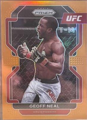 Geoff Neal 2022 Panini Prizm UFC Base #163 Orange