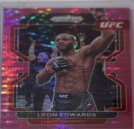 Leon Edwards 2022 Panini Prizm UFC Base #108 Pink Pulsar