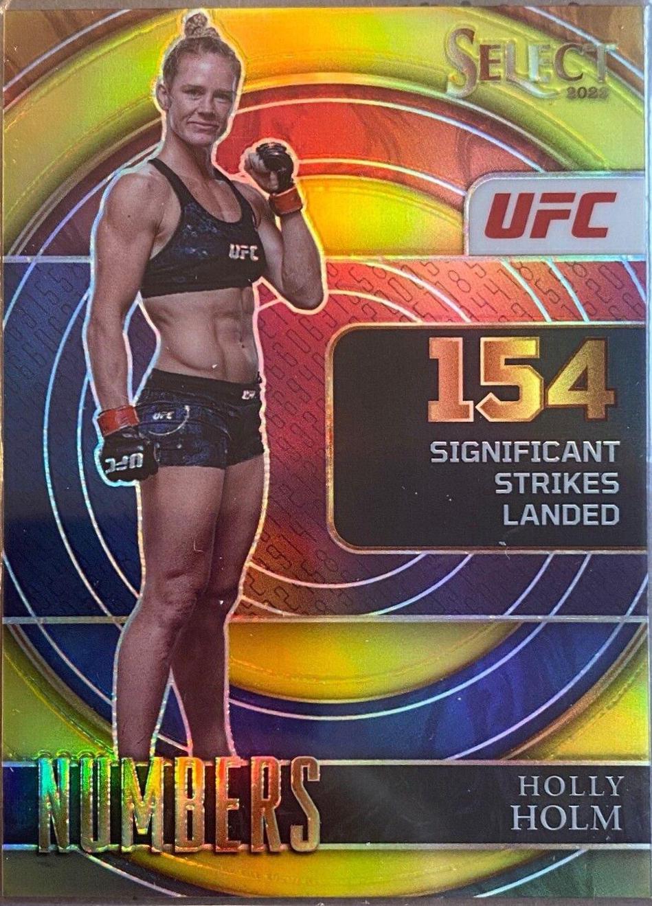 Holly Holm 2022 Panini Select UFC Select Numbers #28 Gold