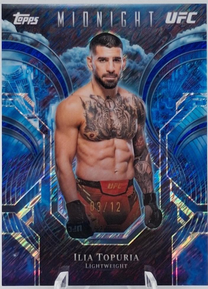 Ilia Topuria 2026 Topps Midnight UFC Night Watch #PC-22 Black Light
