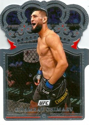 Khamzat Chimaev 2022 Panini Chronicles UFC Base Crown Royale #111 Platinum