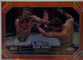 Rob Font 2024 Topps Chrome UFC Base #164 Orange Refractor