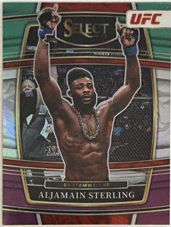 Aljamain Sterling 2022 Panini Select UFC Premier Level #153 Green and Purple