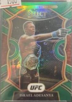 Israel Adesanya 2021 Panini Select UFC Octagonside #233 Green