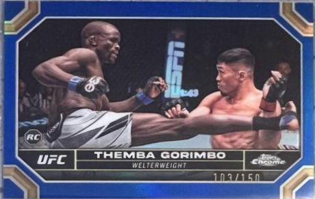 Themba Gorimbo 2024 Topps Chrome UFC Base #188 Blue Refractor