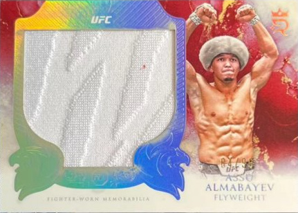 Assu Almabayev 2025 Topps Royalty UFC Rookie Jumbo Relics #RJR-AA Platinum