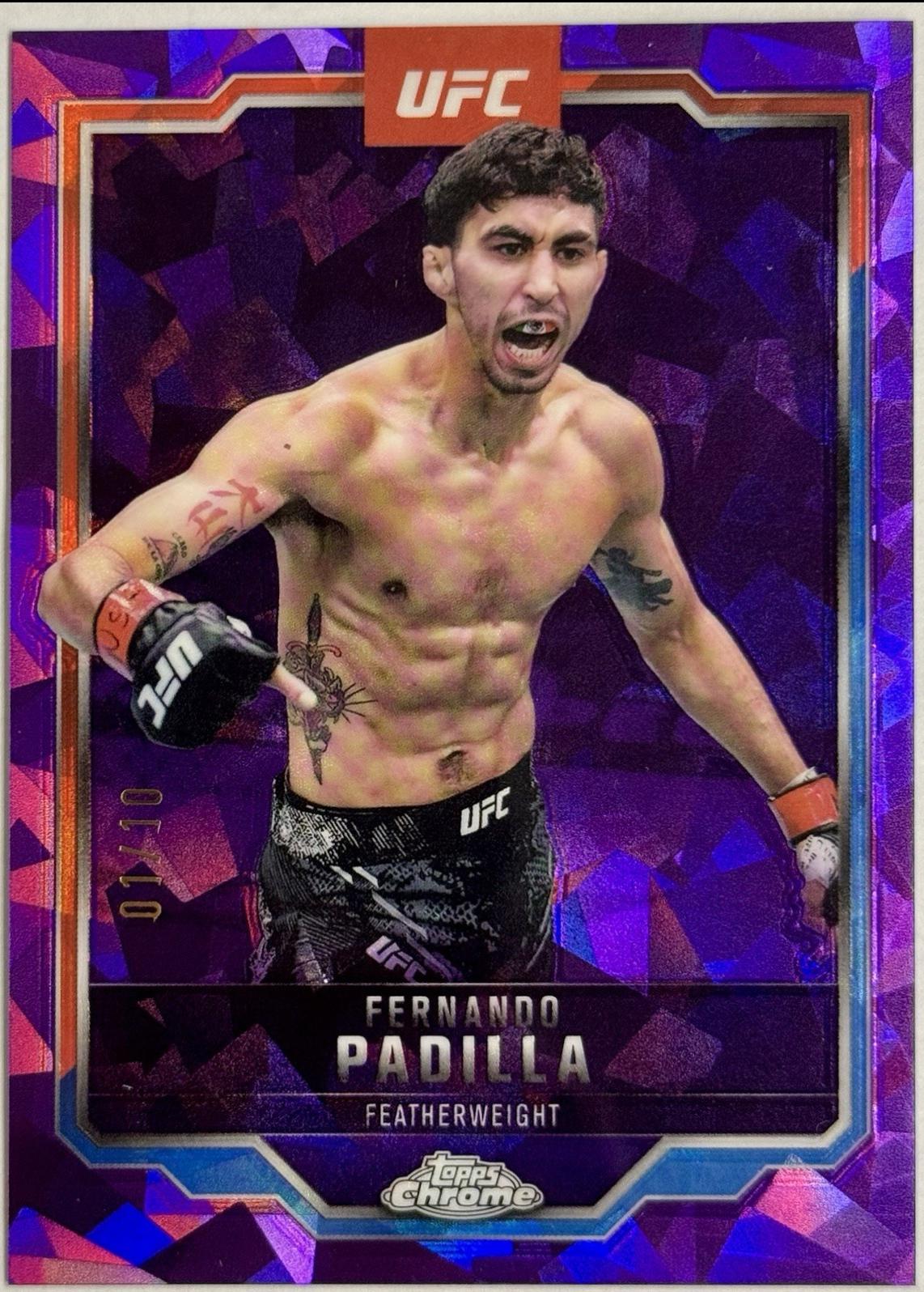 Fernando Padilla 2025 Topps Chrome UFC Base #47 Purple Geometric Refractor