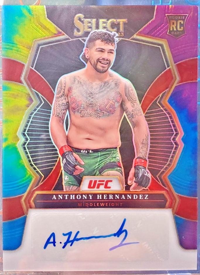 Anthony Hernandez 2023 Panini Select UFC Rookie Signatures #2 Tie-Dye