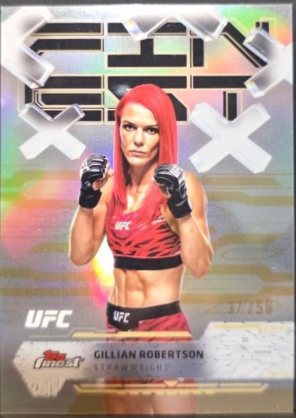 Gillian Robertson 2025 Topps Finest UFC Base Common #55 Gold Refractor