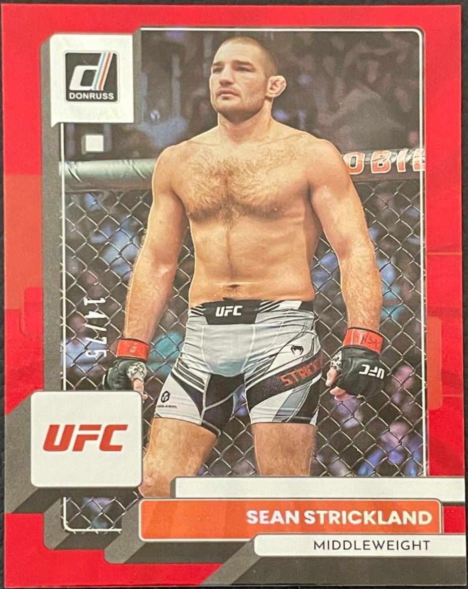 Sean Strickland 2023 Panini Donruss UFC Base #69 Red Laser