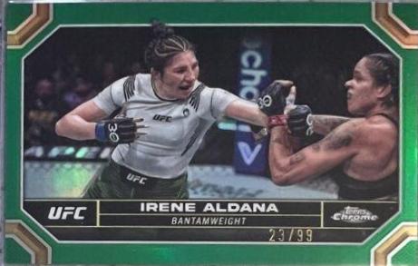 Irene Aldana 2024 Topps Chrome UFC Base #78 Green Refractor