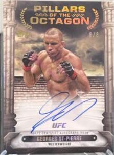 Georges St-Pierre 2024 Topps Knockout UFC Pillars of the Octagon Autographs #PTG-GSP Platinum
