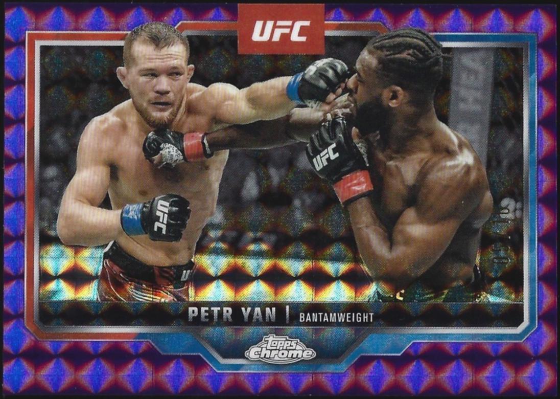 Petr Yan 2025 Topps Chrome UFC Base #116 Purple Geometric Refractor