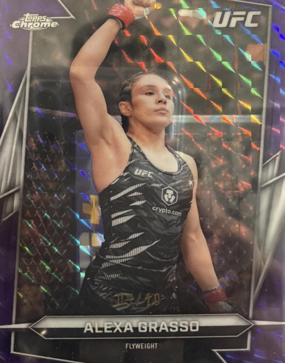 Alexa Grasso 2026 Topps Chrome UFC Base #170 Purple Geometric Refractor