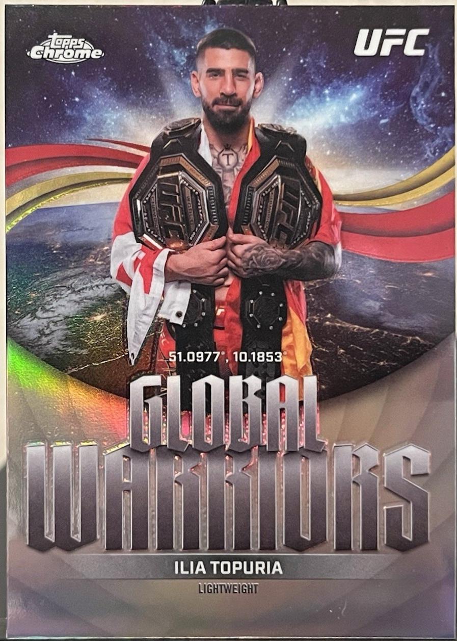 Ilia Topuria 2026 Topps Chrome UFC Global Warriors #GW-21 Refractor