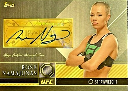 Rose Namajunas 2016 Topps UFC Top of the Class Top of the Class Autographs #TCA-RN Gold
