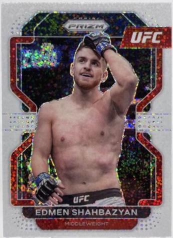 Edmen Shahbazyan 2022 Panini Prizm UFC Base #133 White Sparkle
