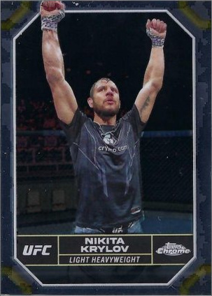 Nikita Krylov 2024 Topps Chrome UFC Base #150 Negative Refractor