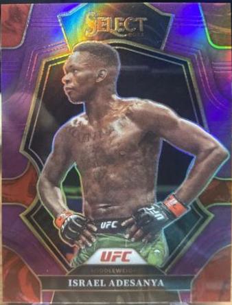 Israel Adesanya 2023 Panini Select UFC Octagonside #270 Purple