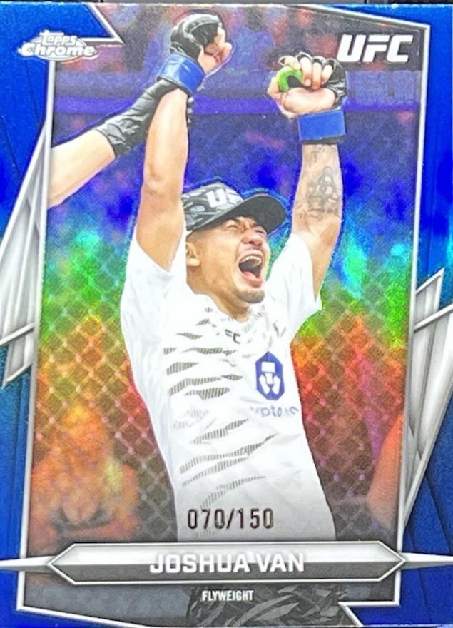 Joshua Van 2026 Topps Chrome UFC Base #15 Blue Refractor
