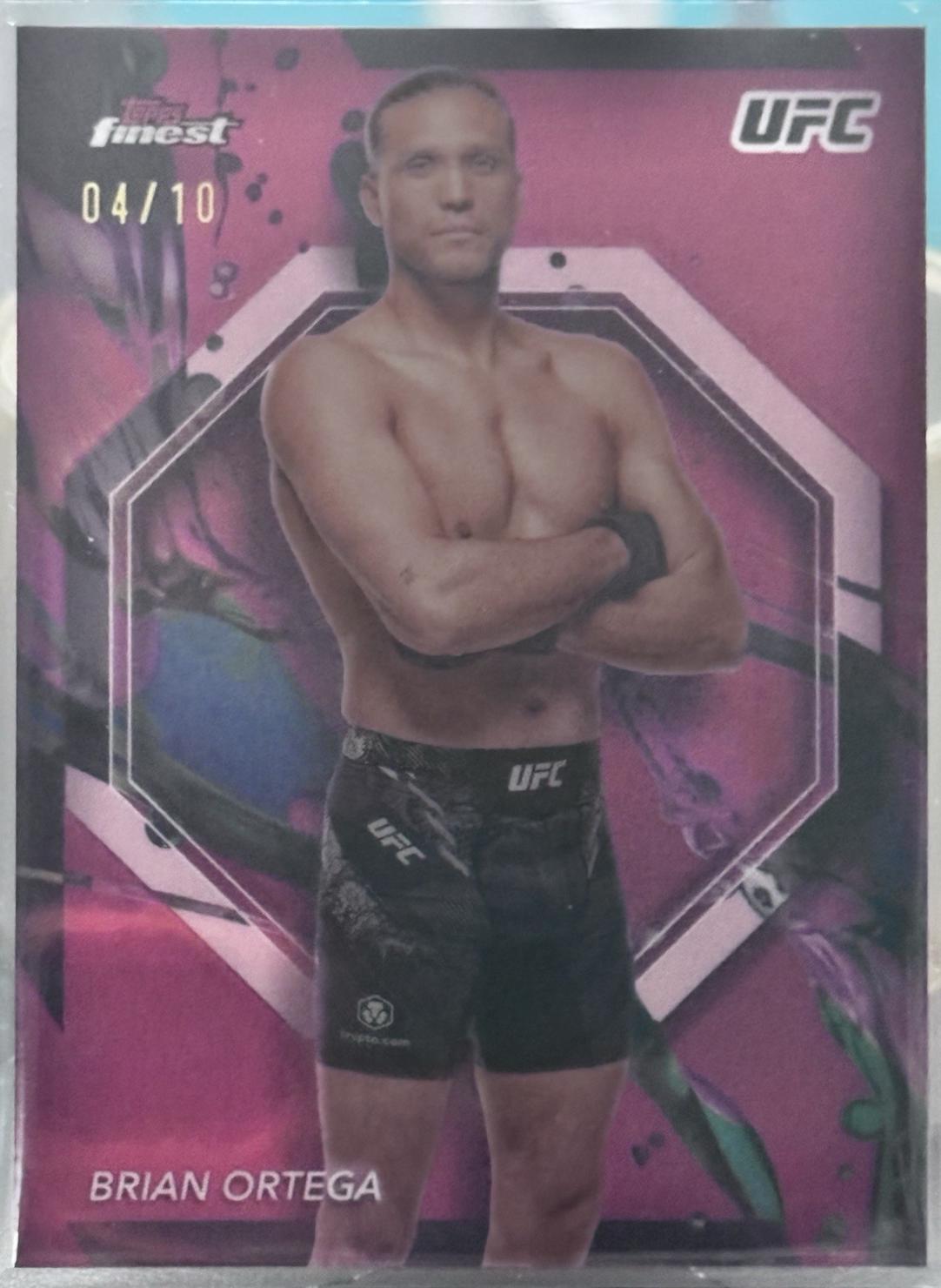 Brian Ortega 2024 Topps Finest UFC Base Common #44 Red Refractor