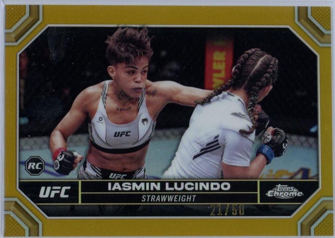Iasmin Lucindo 2024 Topps Chrome UFC Base #43 Gold Refractor