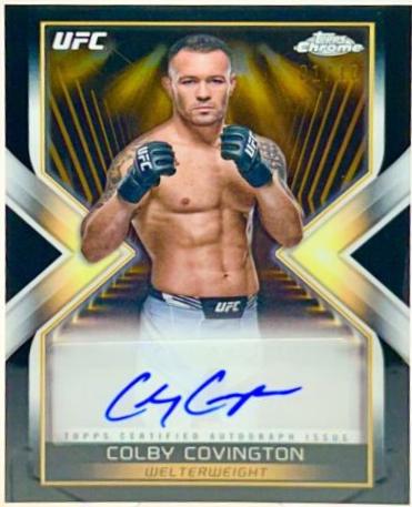 Colby Covington 2024 Topps Chrome UFC Main Event Autographs #MEA-CCO Black Refractor