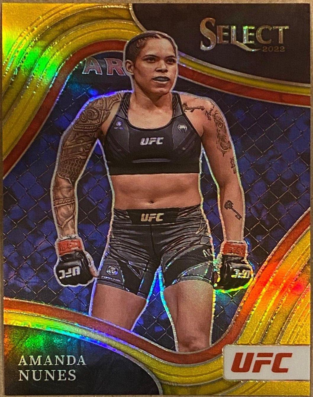 Amanda Nunes 2022 Panini Select UFC Octagonside #271 Gold