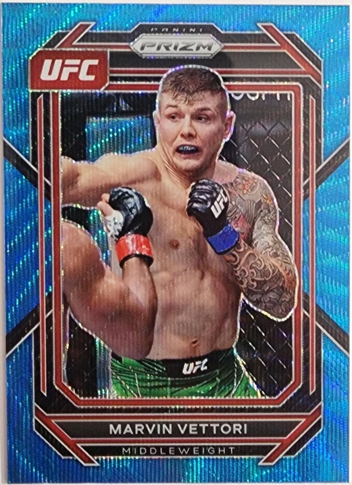 Marvin Vettori 2023 Panini Prizm UFC Base #132 Blue Wave