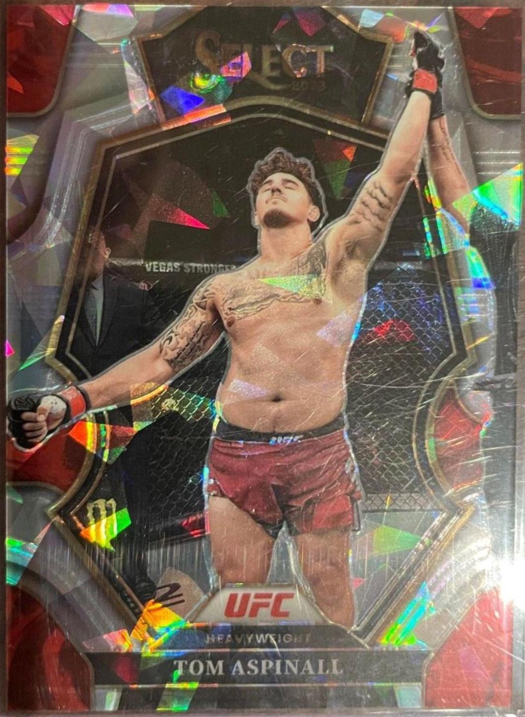 Tom Aspinall 2023 Panini Select UFC Premier Level #181 Cracked Ice