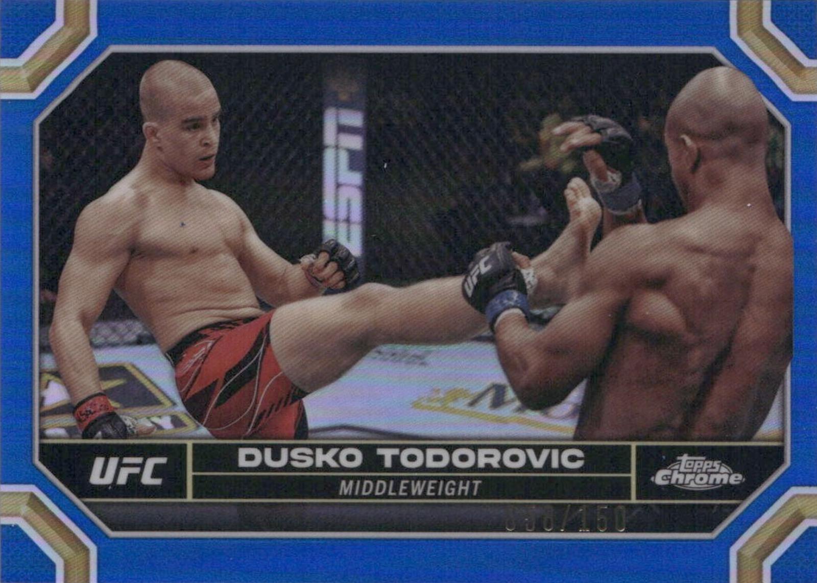Dusko Todorovic 2024 Topps Chrome UFC Base #63 Blue Refractor
